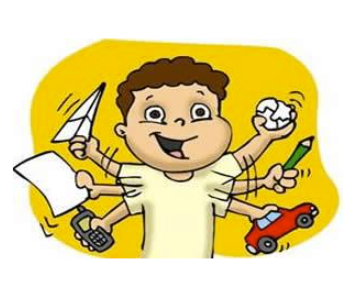 Foto ilustrativa de criança com hiperatividade e deficit de atenção