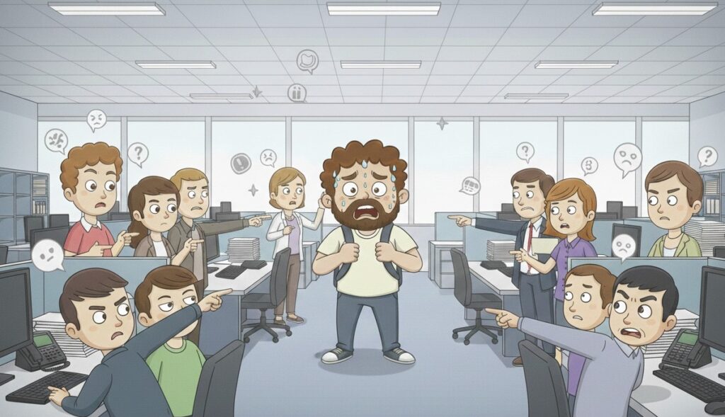 pessoa sofrendo de transtorno de ansiedade no trabalho