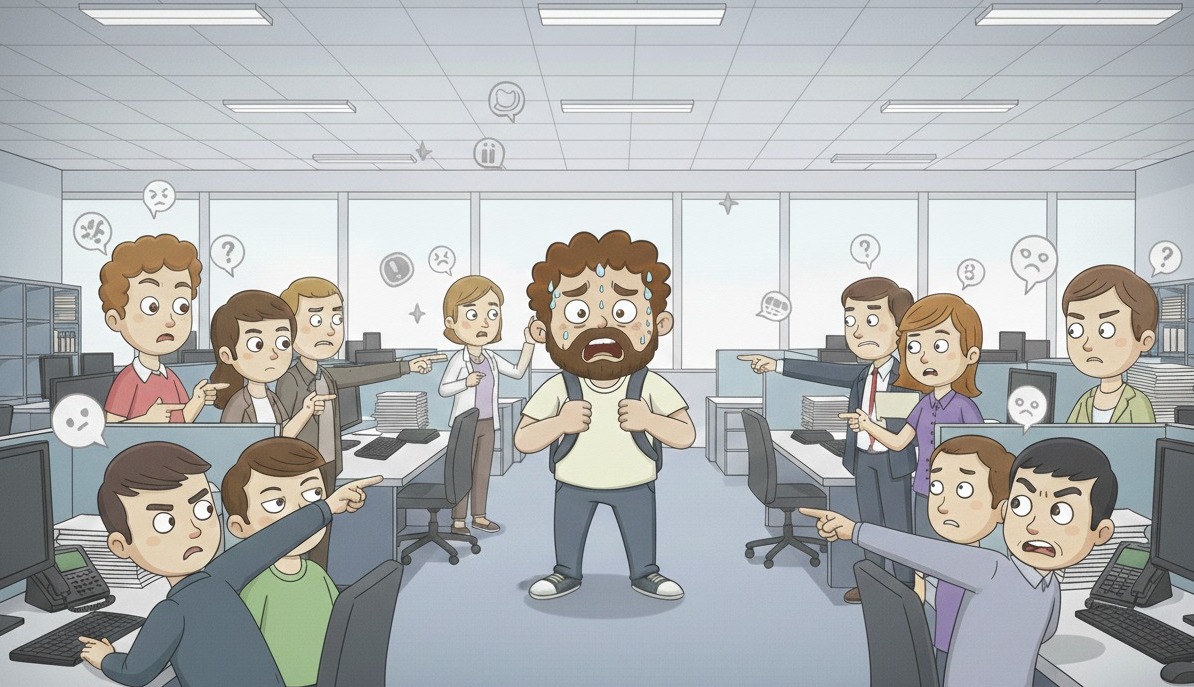 pessoa sofrendo de transtorno de ansiedade no trabalho